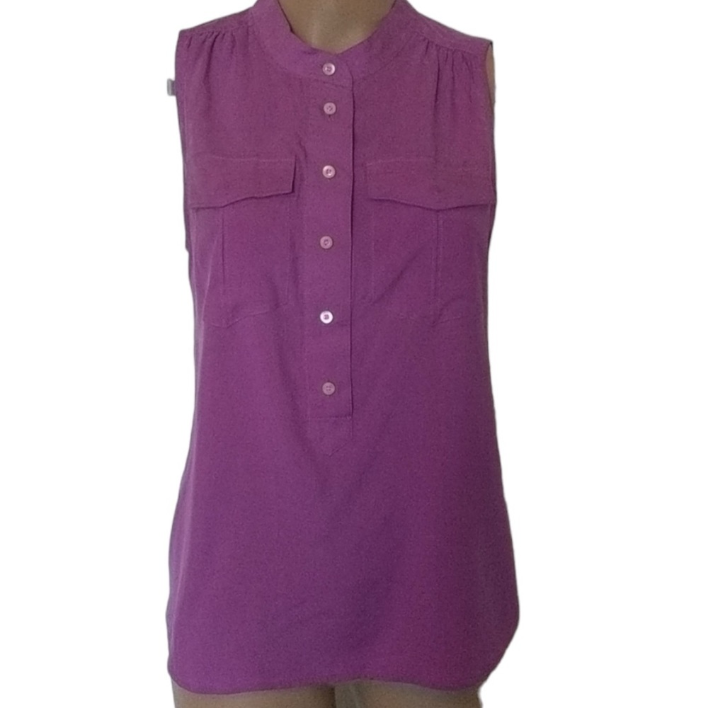 J. Crew Silk Sleeveless Pink Top